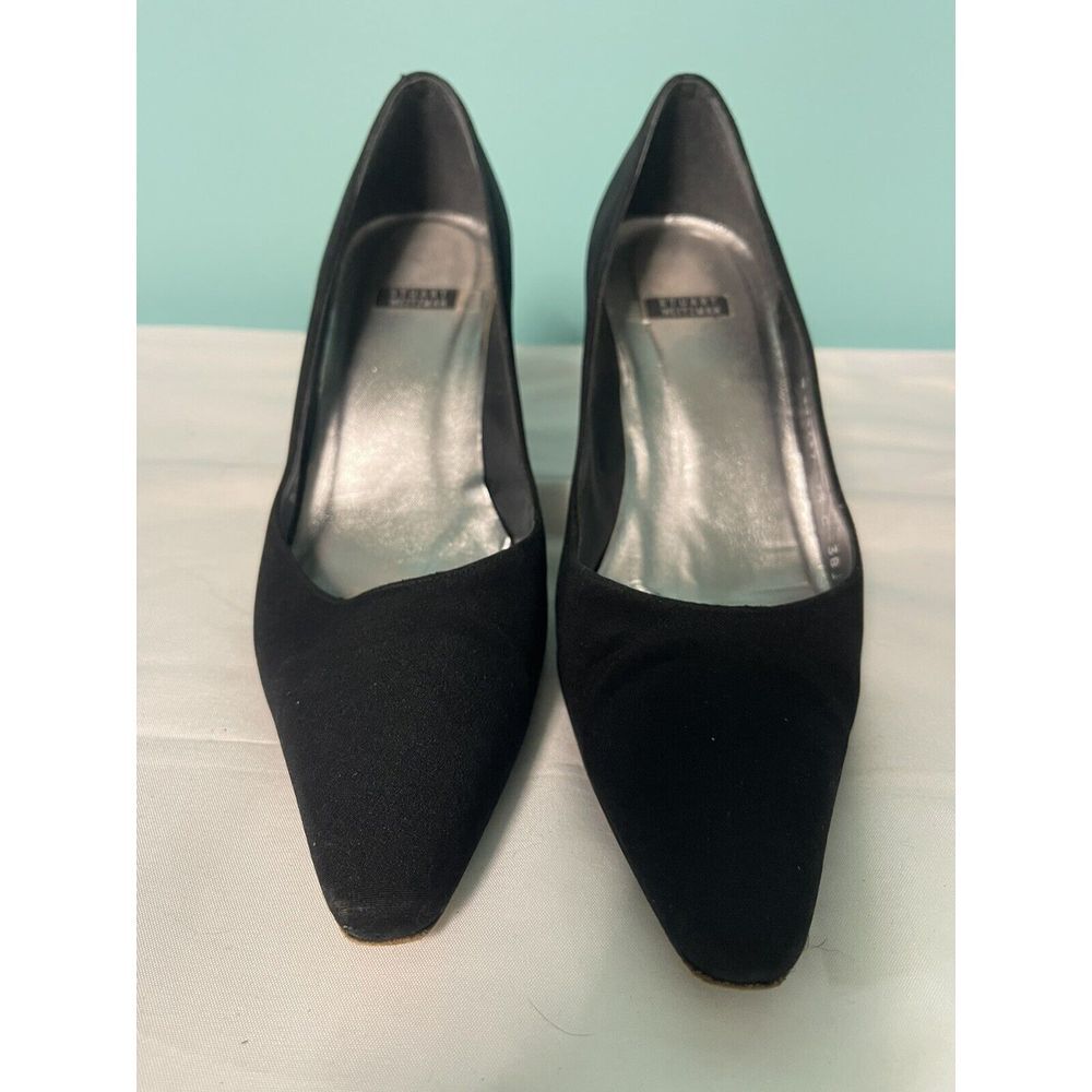 Stuart Weitzman Black Suede‎ Heels - Sz 7.5 Classic Elegance S-255